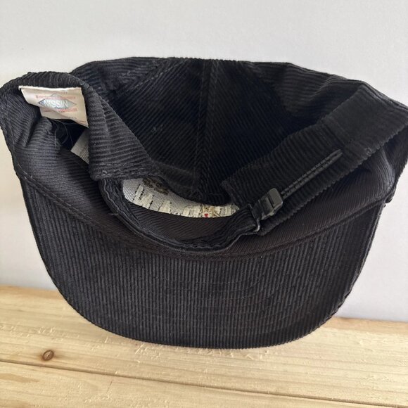 Vintage 90s Corduroy Snapback Hat Black 23 Chicago Number 23 Unbranded Rare